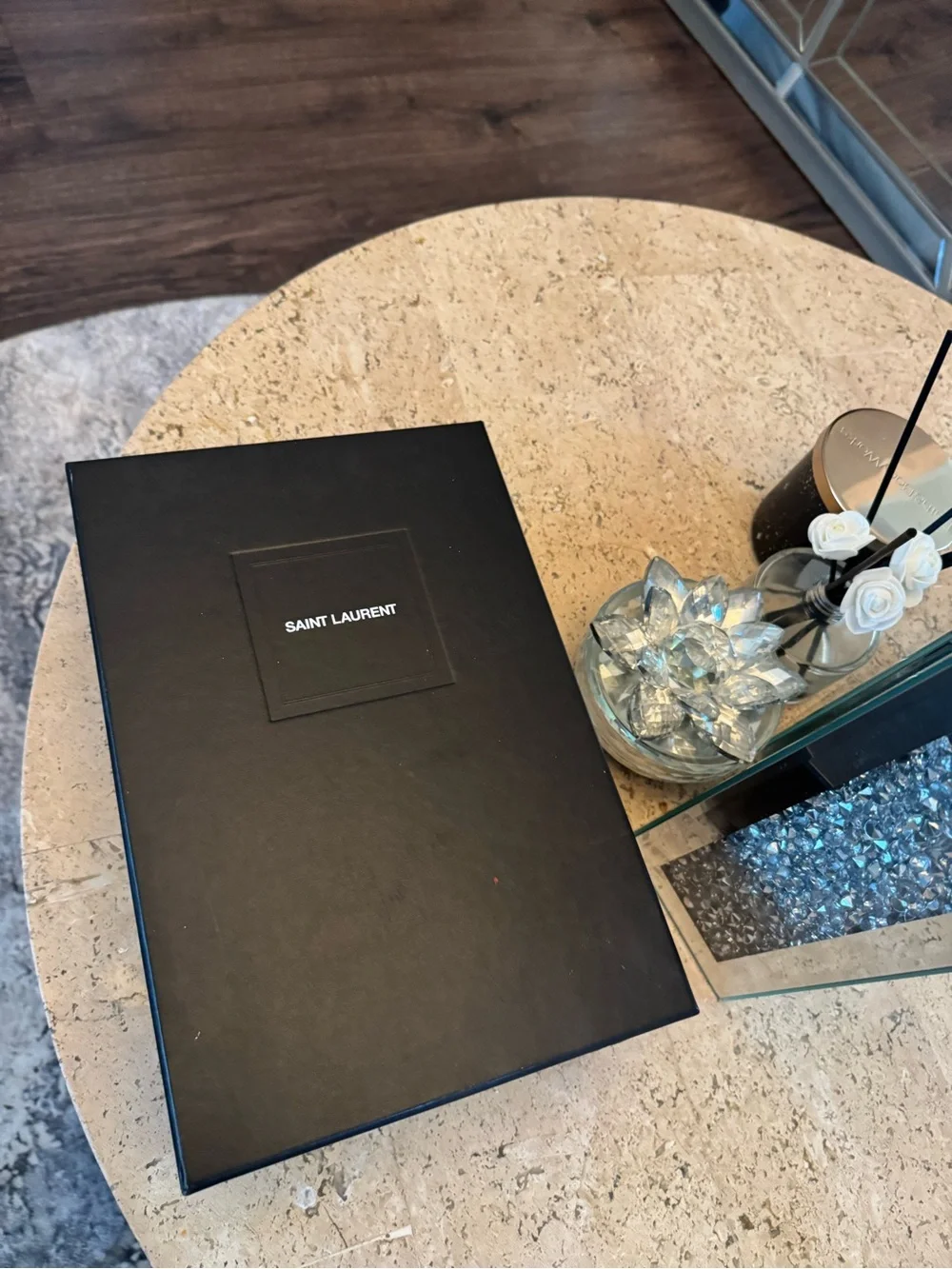 Saint Laurent Printed PVC Mule Heels Sandals - Picture 12 of 16
